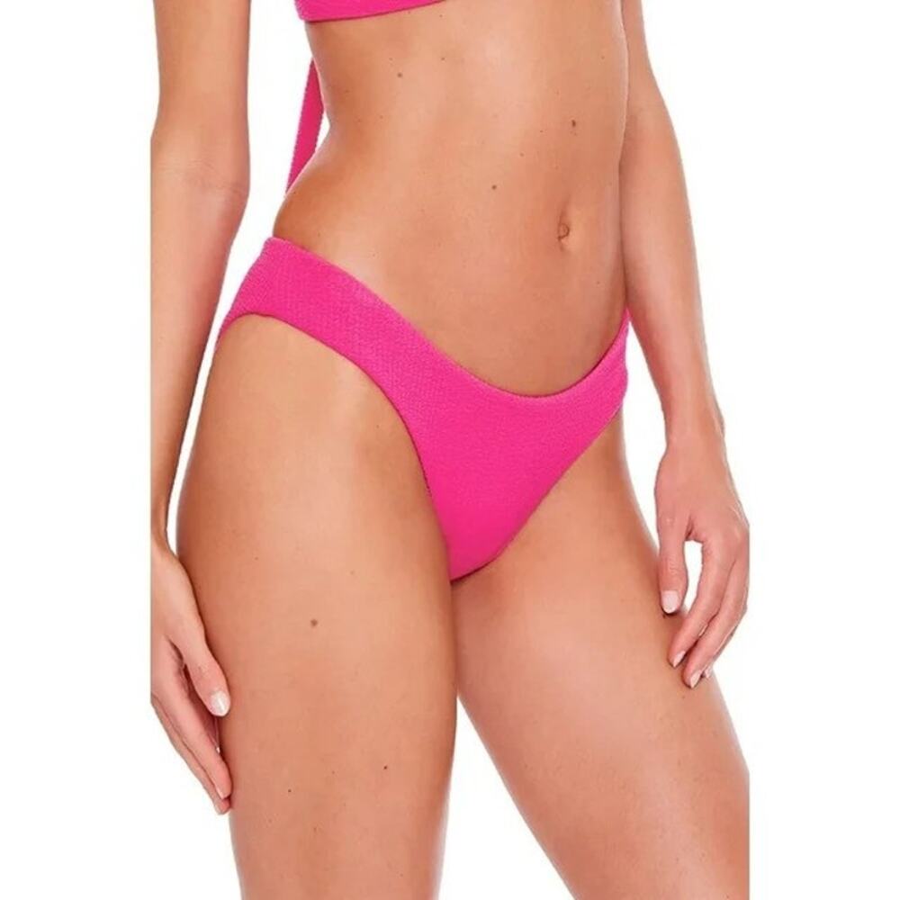 Becca Raspberry Ruched Swim Bottom Separates Small - Picture 3 of 10